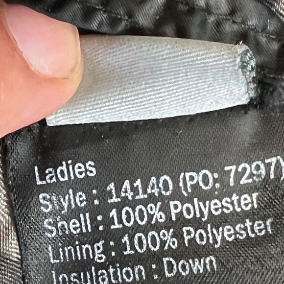 Obermeyer Women's Zip Up Quilted Hooded Vest Down Puffer Jacket Black Size Small - Picture 10 of 12